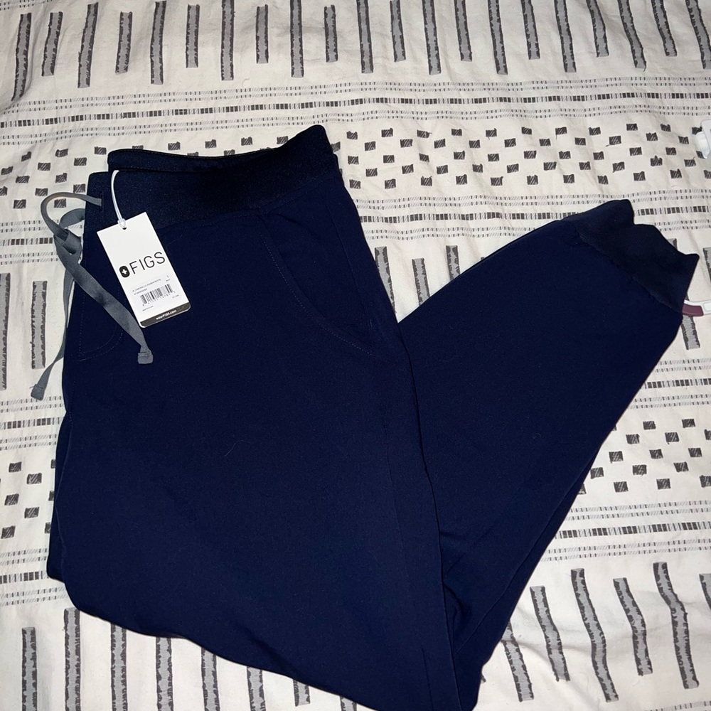 Navy figs scrub pants